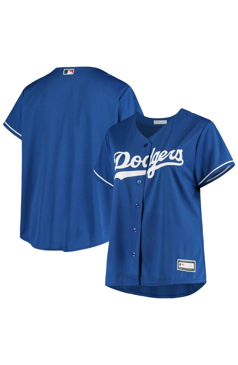 PROFILE Women's Royal Los Angeles Dodgers Plus Size Sanitized Replica Team Jersey, Main, color,
