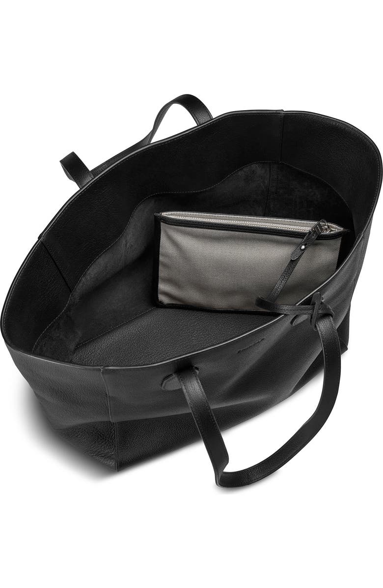 Shinola Runabout Pebble Leather Tote, Alternate, color, Black
