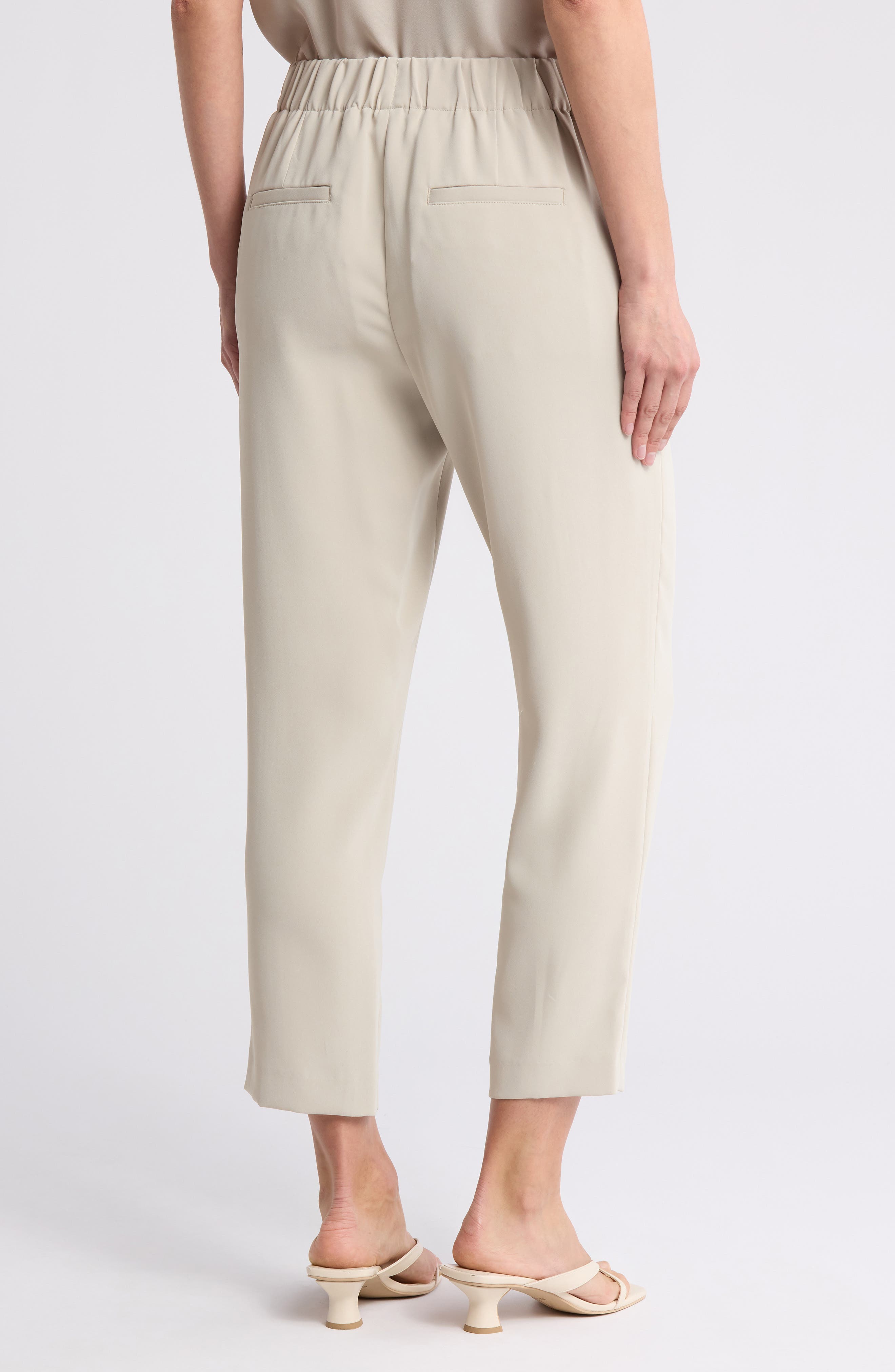 Mid Rise Pull-On Tapered Pants - image 2