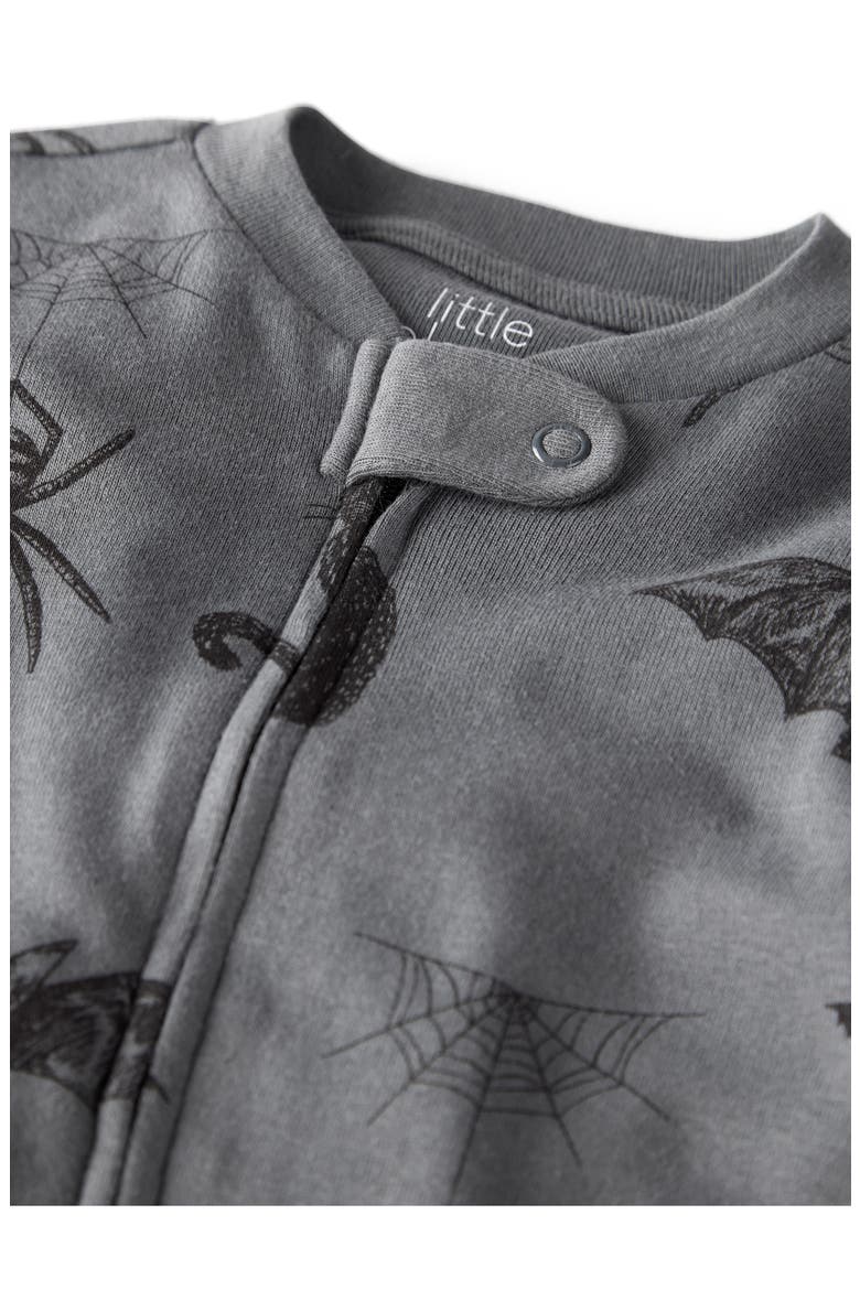 Print Organic Cotton One-Piece Pajamas, Alternate, color, LP SPOOKY