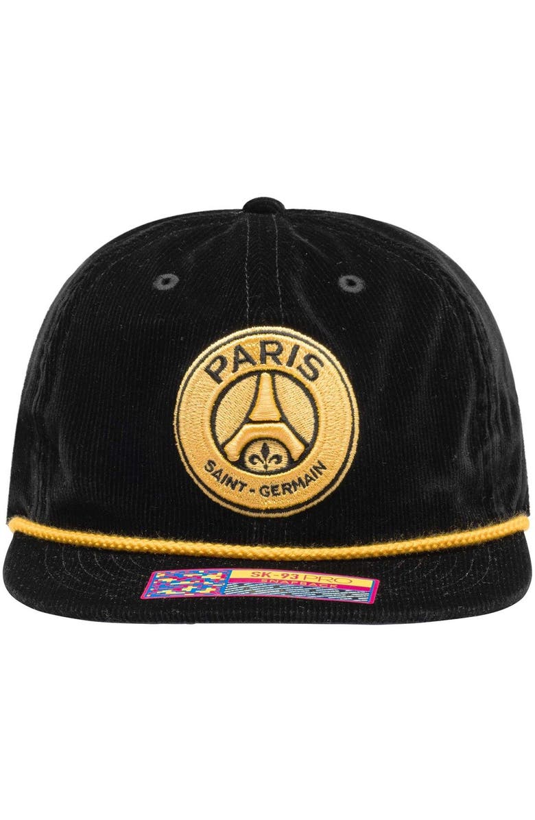 FAN INK Men's Black Paris Saint-Germain Snow Beach Adjustable Hat, Alternate, color, Black