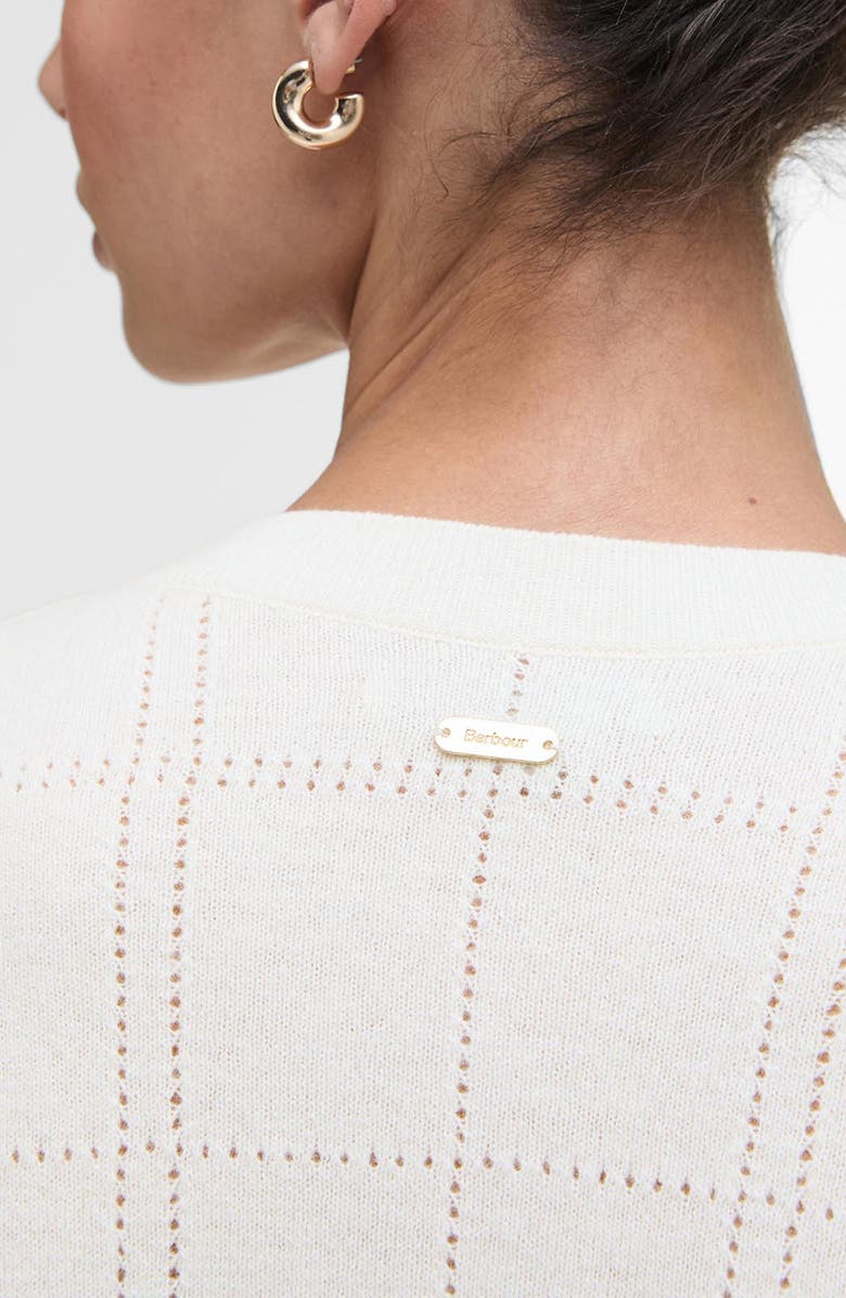 Barbour Blakely Wool Blend Cardigan, Alternate, color, Cloud