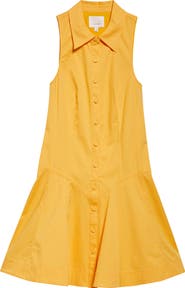 Cinq à Sept Poppy Sleeveless Stretch Twill Shirtdress
