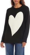 Karen Kane Heart Crewneck Sweater