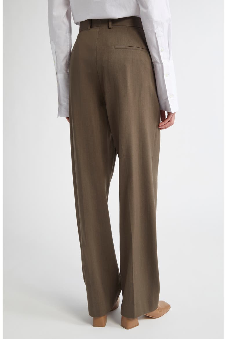Straight Leg Wool Gabardine Trousers, Alternate, color, KHAKI