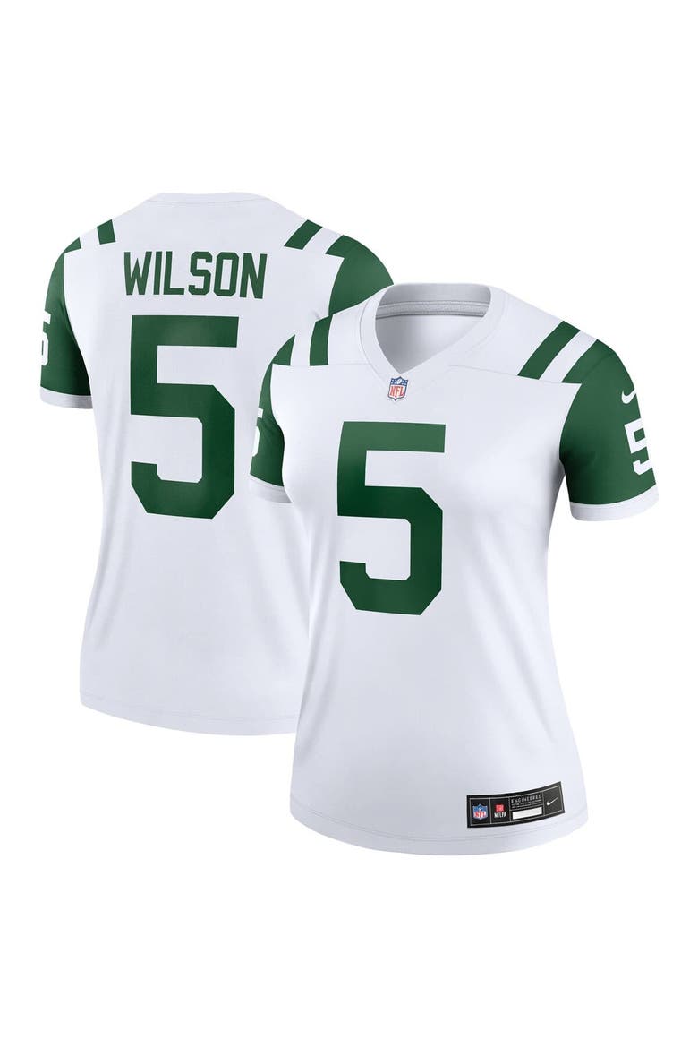 Women's Nike Garrett Wilson Classic Alternate White New York Jets Alternate Legend Player Performance Top, Main, color, White
