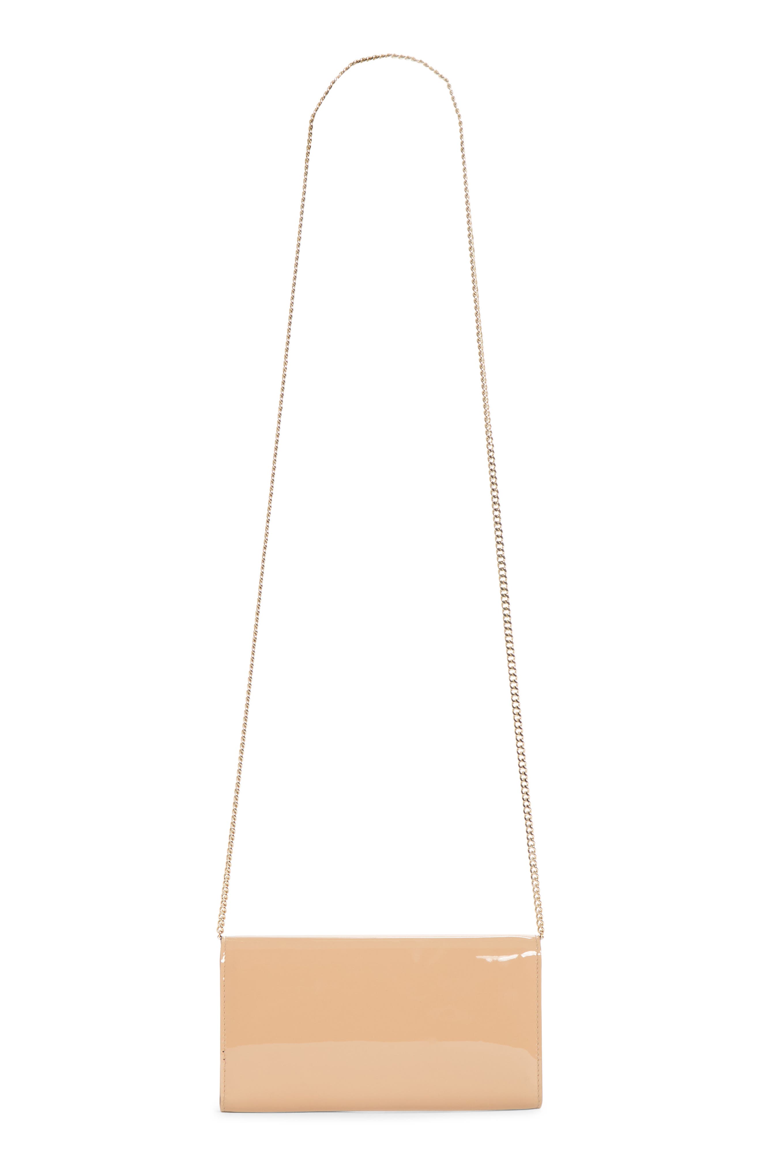Emmie Leather Clutch, Alternate, color, CHAI/ LIGHT GOLD