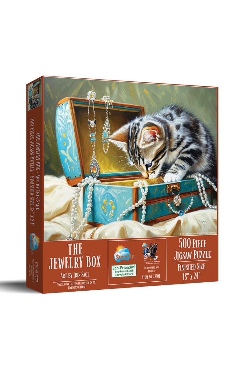 Sunsout The Jewelry Box 500 piece Jigsaw Puzzle for Adults, Main, color, Multicolor