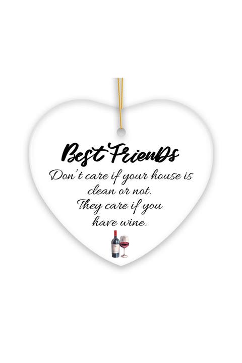 Best Friends Beer Lovers Heart Ornament - Version 2