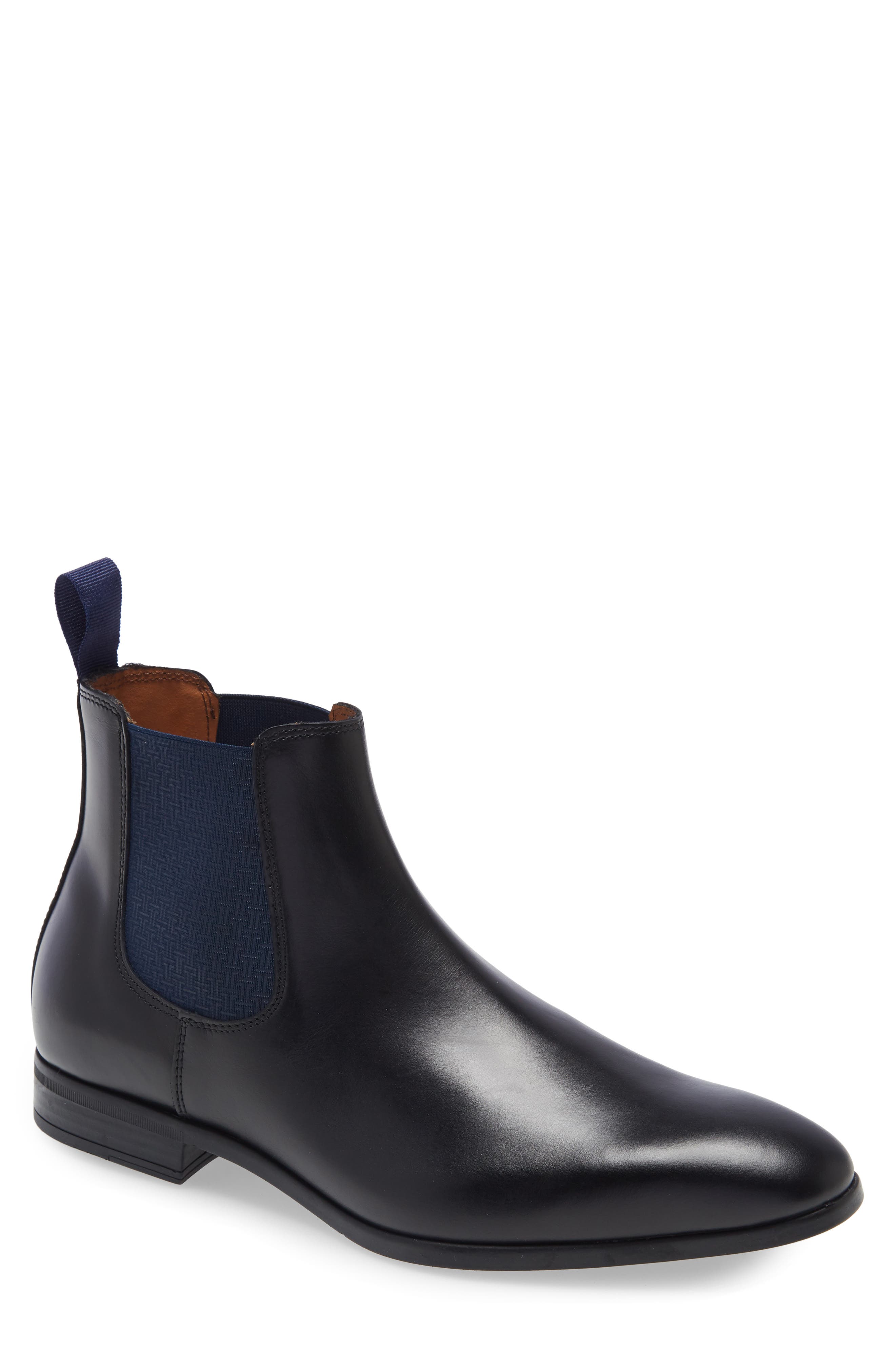 Marson Water Resistant Chelsea Boot, Main, color, BLACK