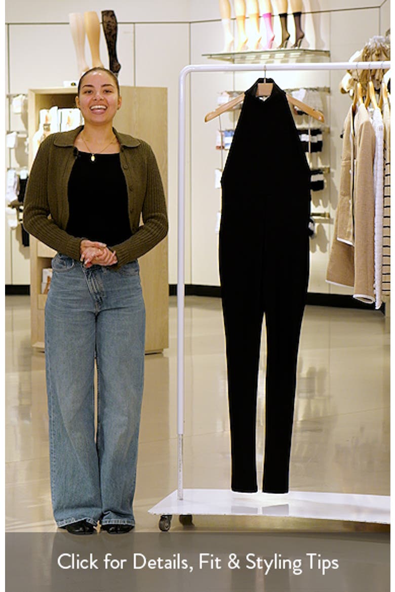 Aero Open Back Halter Jumpsuit video