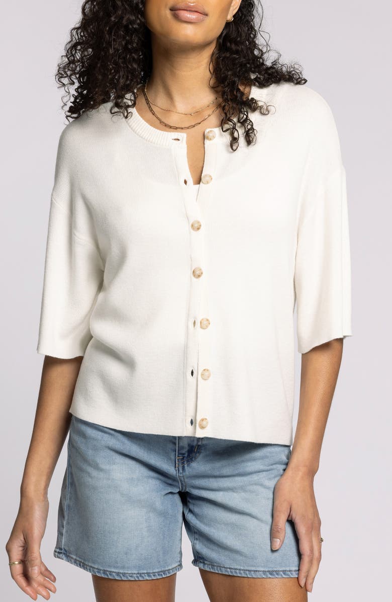 Thread & Supply Alyssa Cardigan, Main, color, White