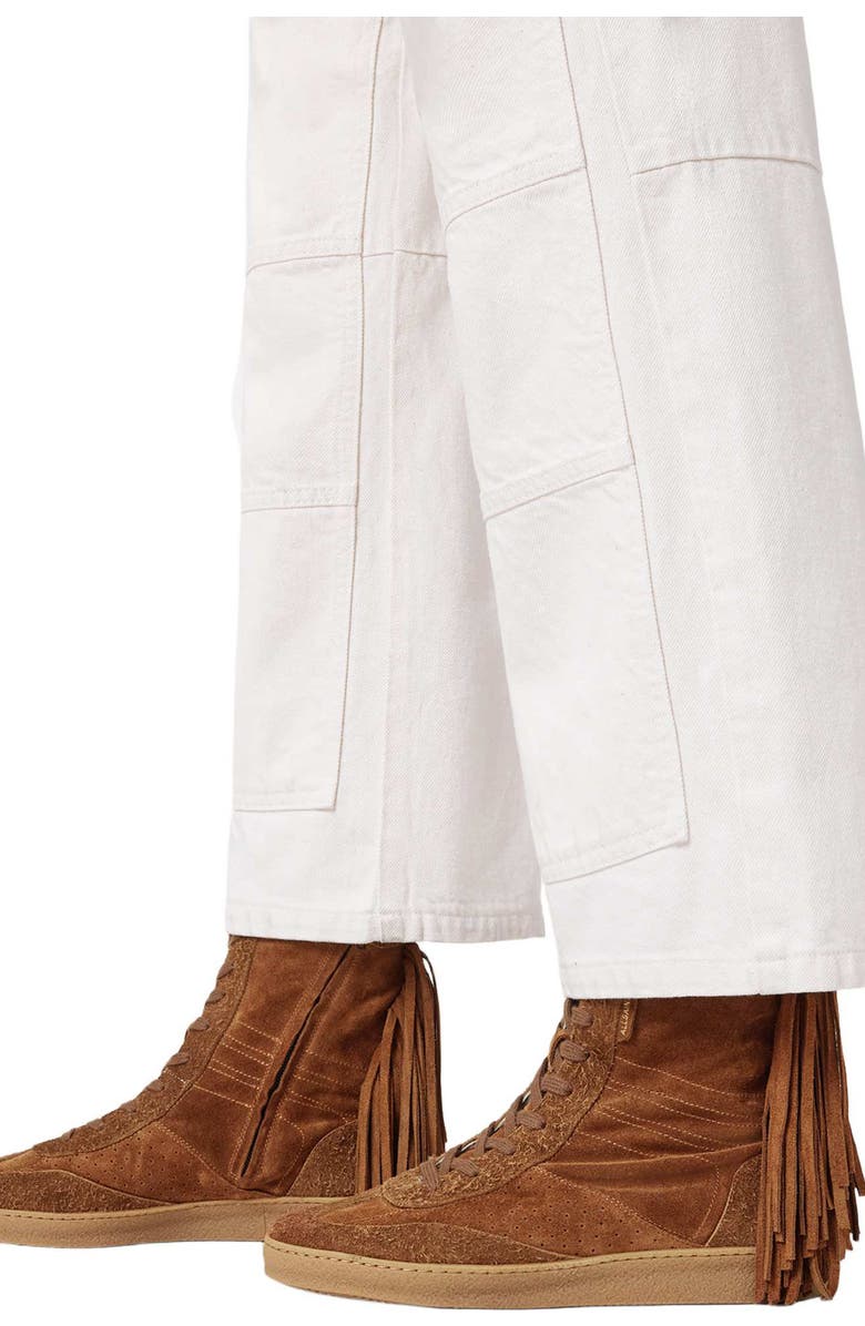 AllSaints Louise Fringe High Top Sneaker, Alternate, color, Tan Brown