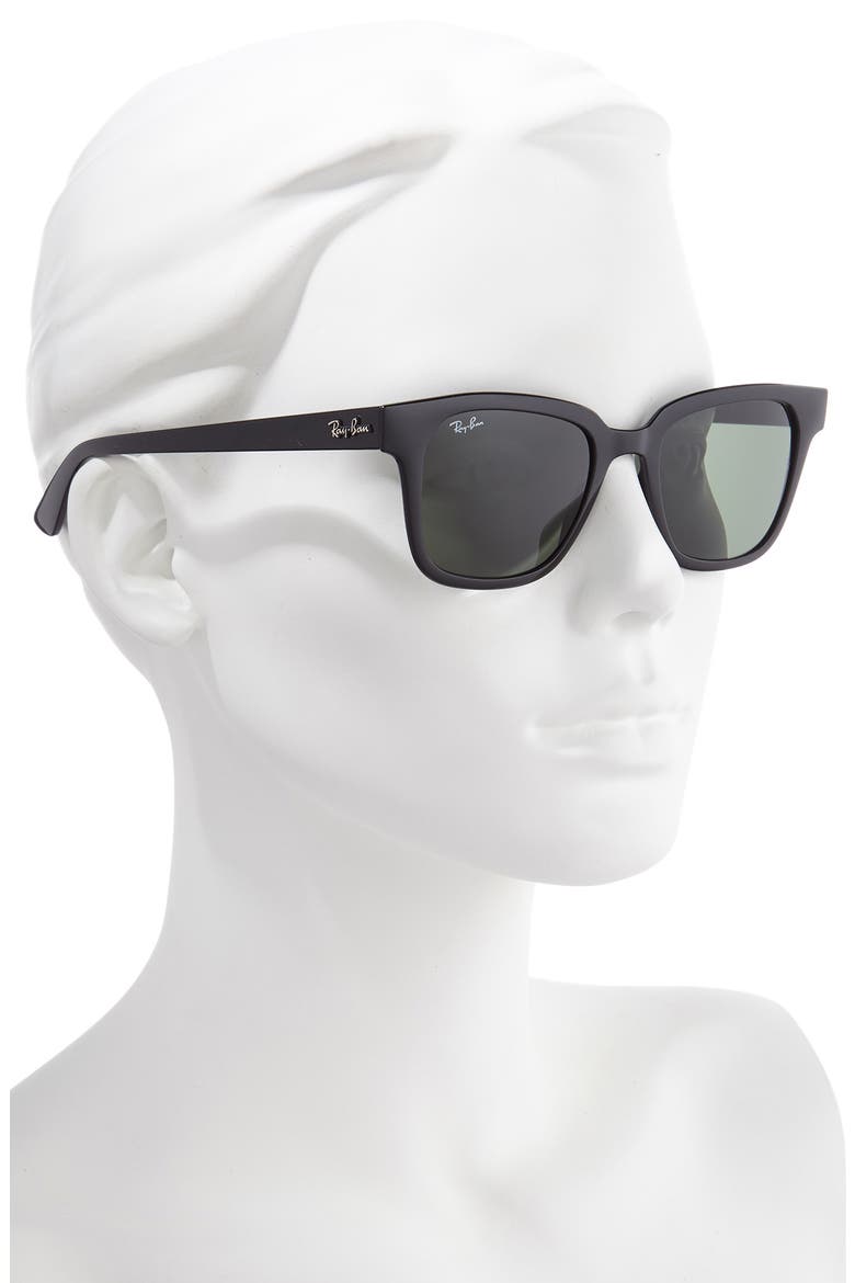 51mm Wayfarer Sunglasses, Alternate, color, BLACK/ GREEN