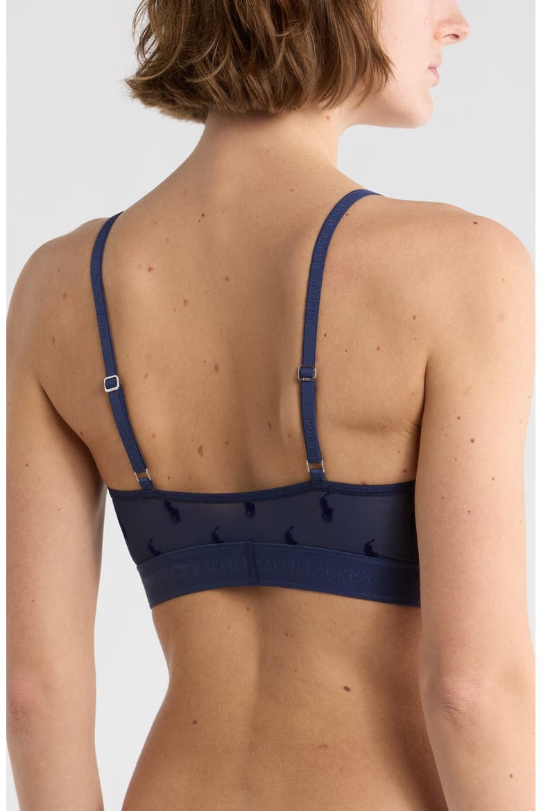 Polo Mesh Bralette, Alternate, color, NAVY