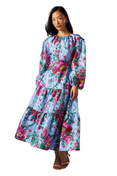 Printed Jacquard Volume Dress