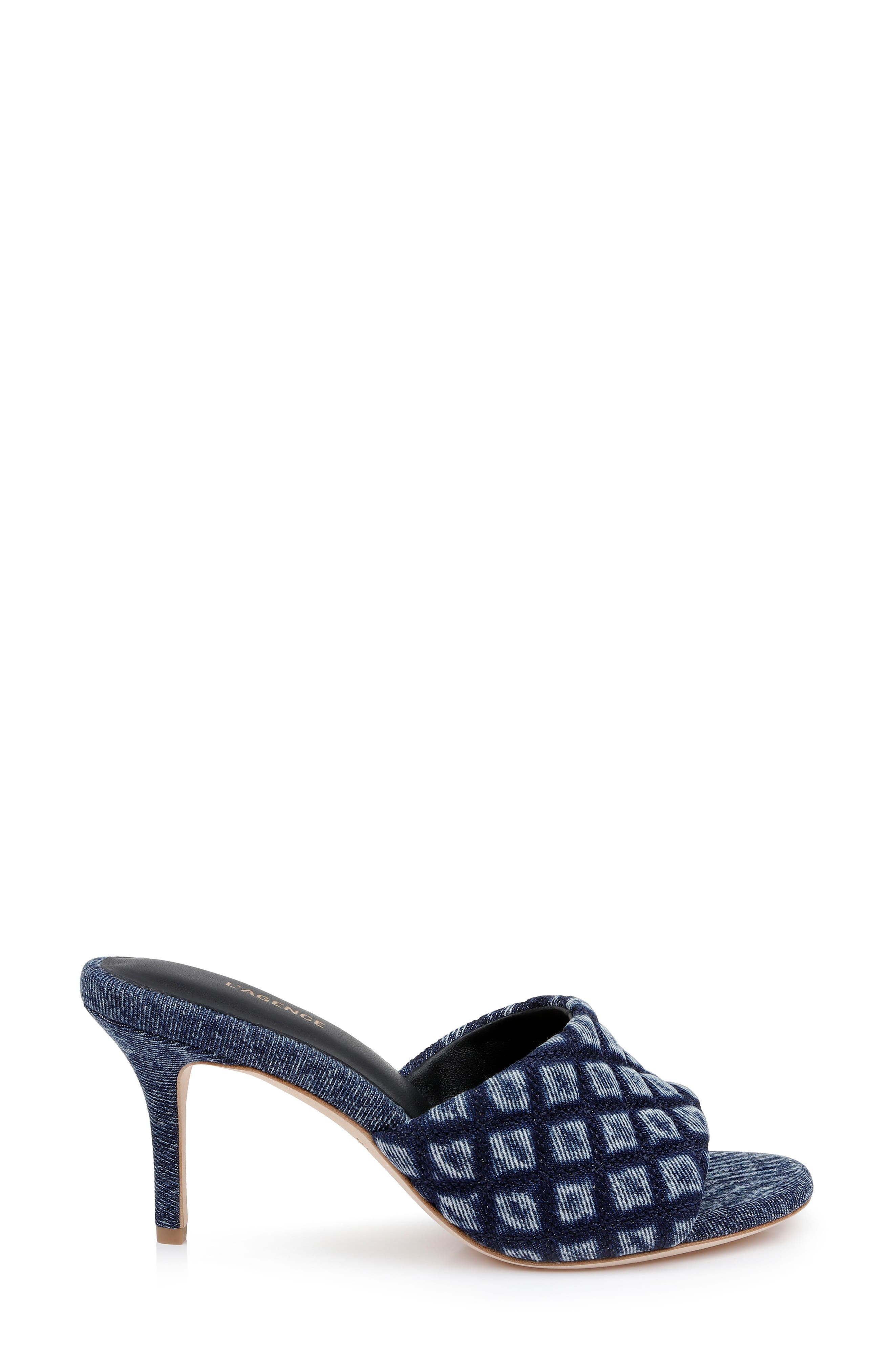 L'AGENCE Denise Slide Sandal, Alternate, color, Dark Denim
