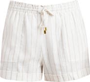 La Blanca Delphine Coast Linen Blend Cover-Up Shorts