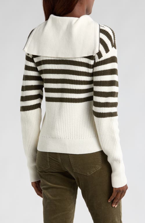 KUT FROM THE KLOTH KUT FROM THE KLOTH NOLEY STRIPE HALF ZIP SWEATER 