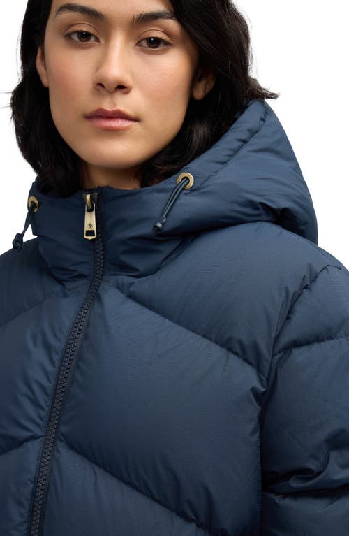 Scotch & Soda Fallon Inverted Chevron Quilted Down Jacket In Blue
