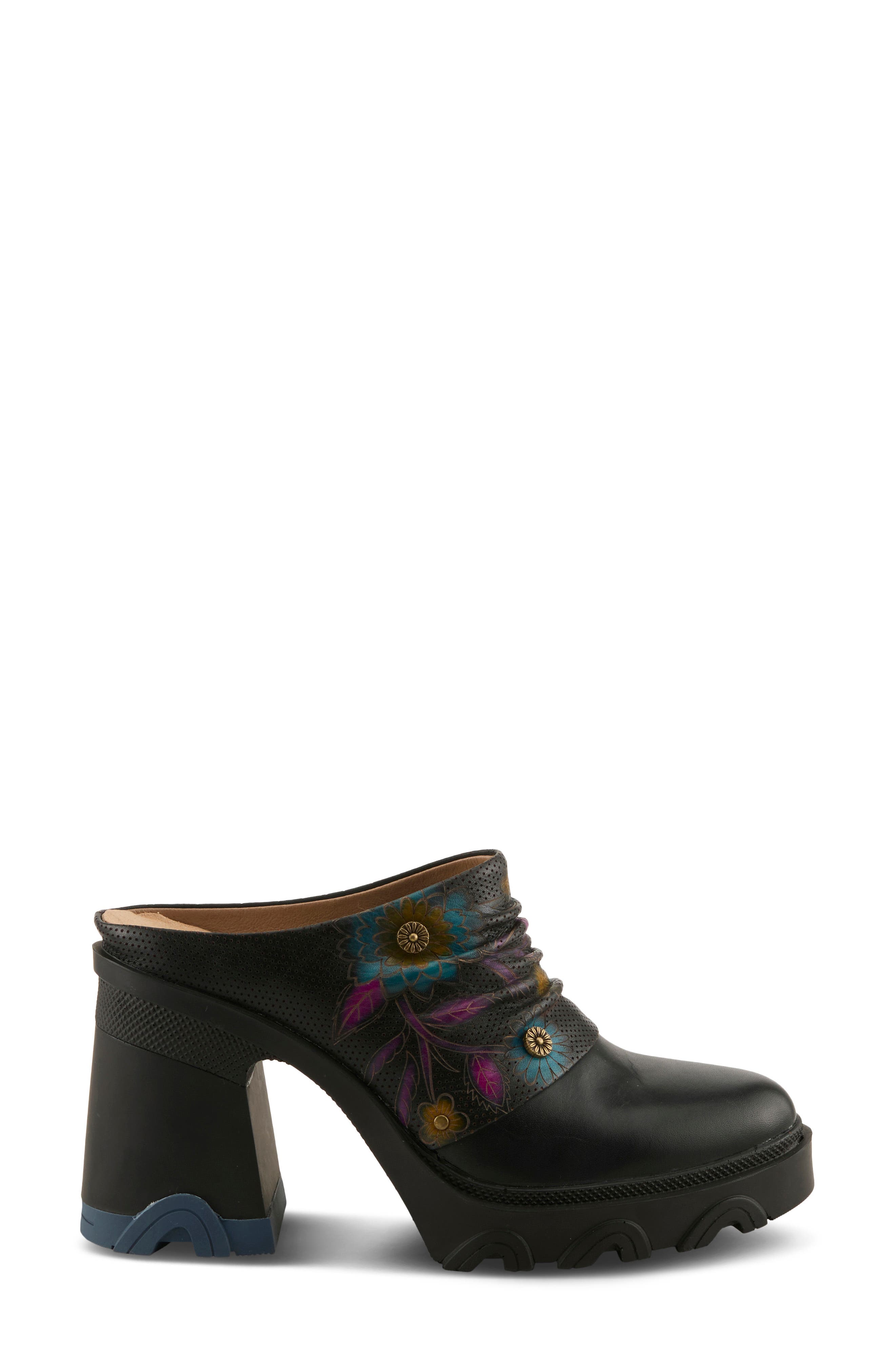 L'Artiste by Spring Step Chemistry Platform Mule, Alternate, color, Black Multi