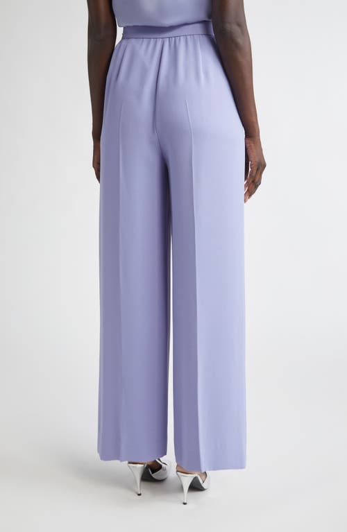 St John St. John Satin Back Crepe Wide Leg Pants In Purple