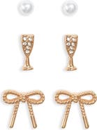 BP. Holiday Set of 3 Stud Earrings