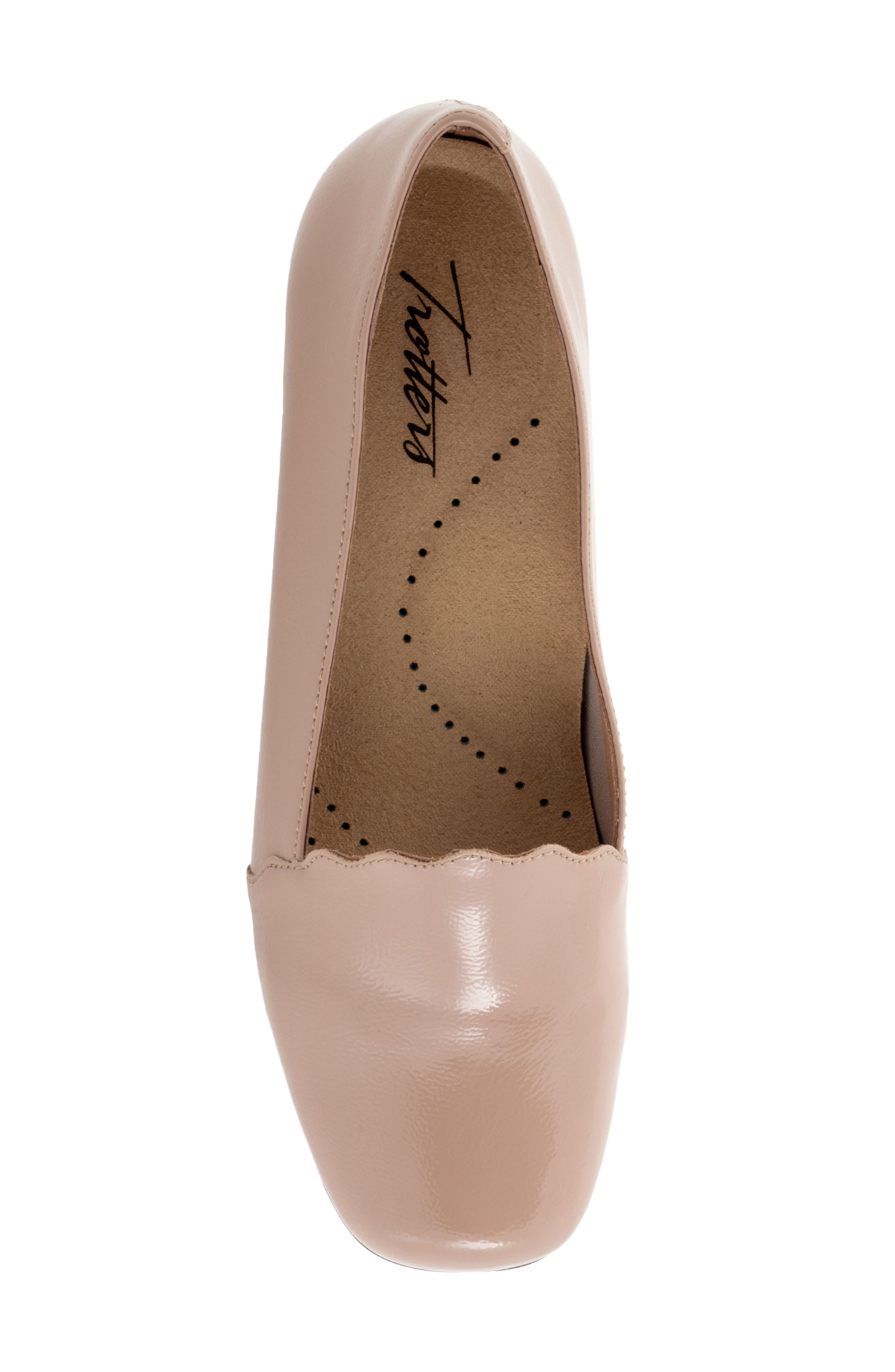Trotters Sage Flat, Alternate, color, Taupe Patent