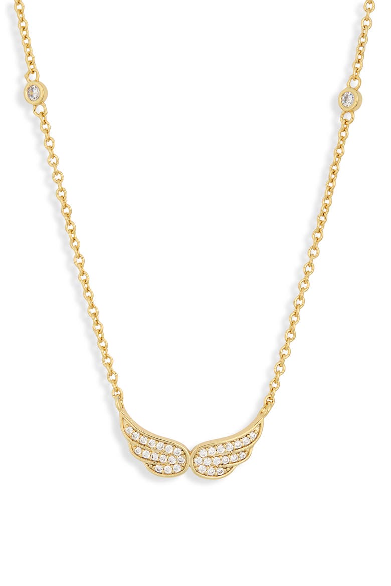 Wings Pendant Necklace, Main, color, GOLD