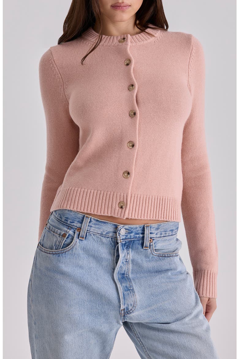 Signature Peach Merino Wool Blend Cardigan, Main, color, PEACH