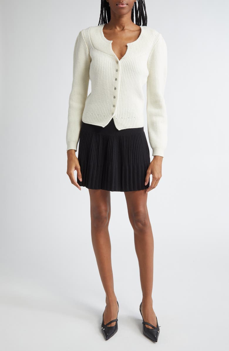 MACCAPANI The Gerli Pleated Virgin Wool Mini Sweater Skirt, Alternate, color, 