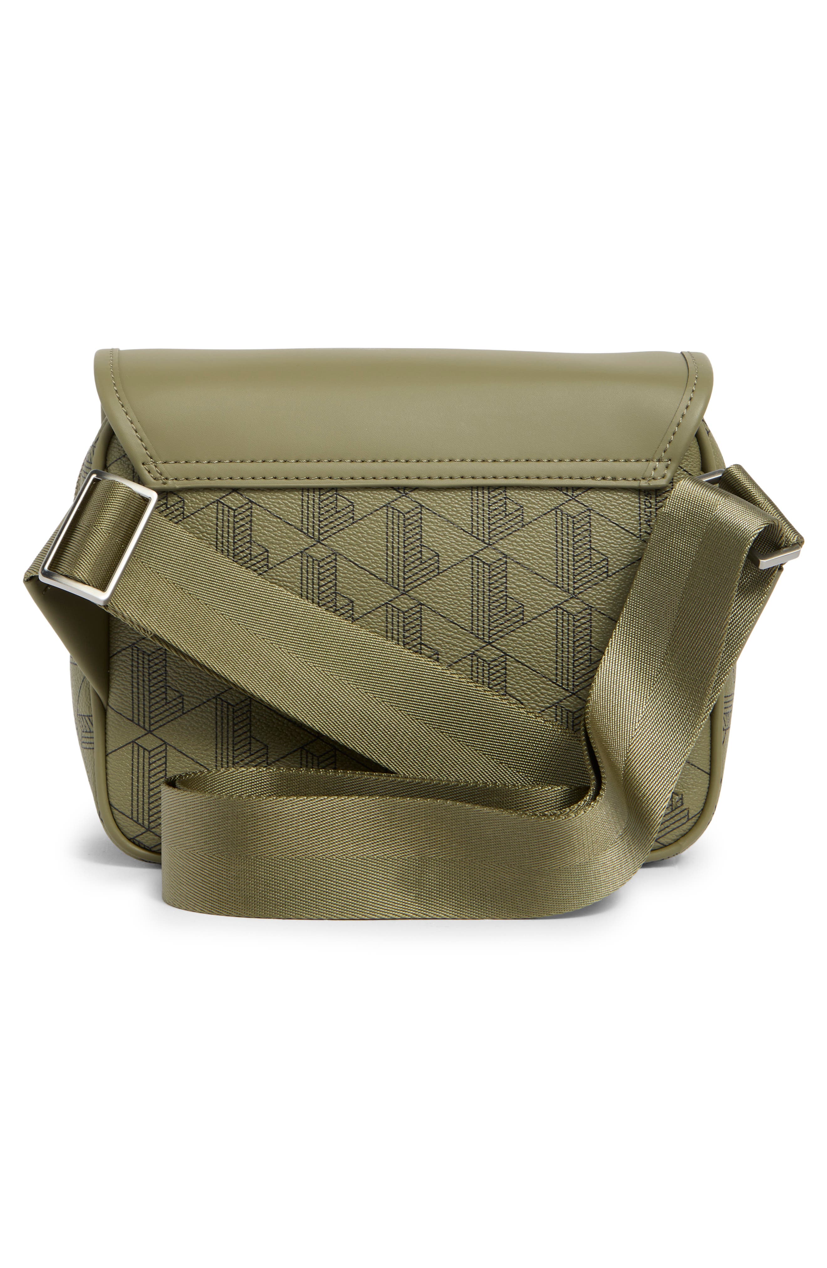 The Blend Faux Leather Messenger Bag, Alternate, color, N64 MONO KAKI NOIR