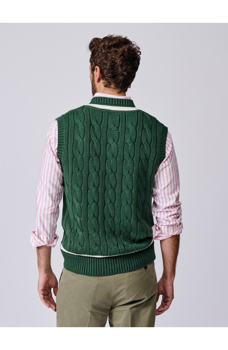 Aubin Everby V-Neck Cricket Slipover Vest, Alternate, color, Green