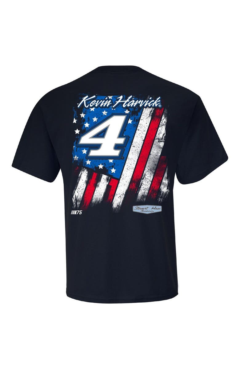 STEWART-HAAS RACING Men's Stewart-Haas Racing Team Collection Navy Kevin Harvick Exclusive Tonal Flag T-Shirt, Alternate, color, 