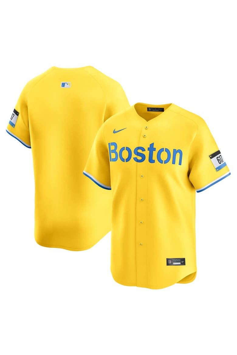 Men's Nike  Gold Boston Red Sox City Connect Limited Jersey, Main, color, Gold