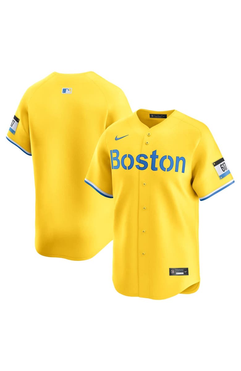 Nike Men's Nike  Gold Boston Red Sox City Connect Limited Jersey, Main, color, Gold