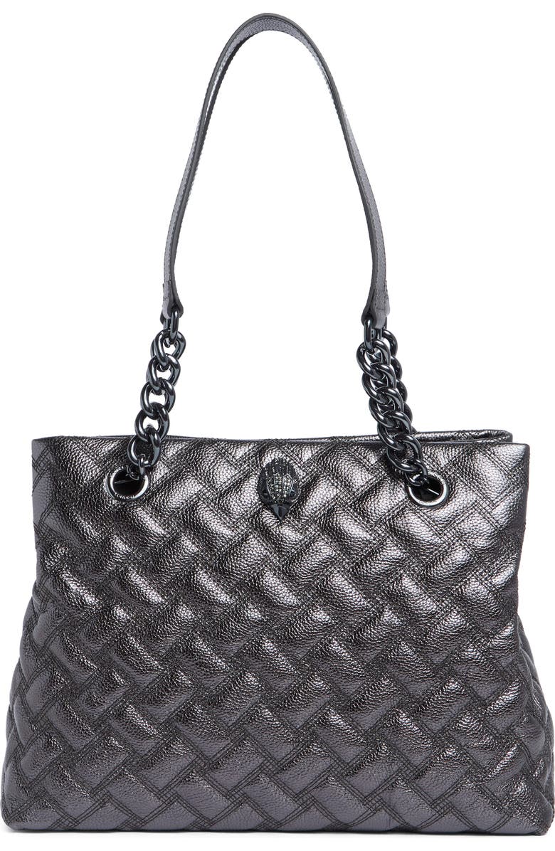 Kurt Geiger London Kensington Drench Quilted Leather Tote, Main, color,