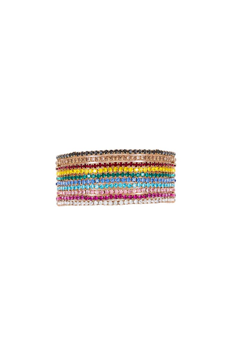 BY ADINA EDEN Rainbow Tennis Bracelet Combo Set, Main, color, Multi-Color