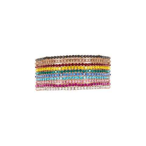 Rainbow Tennis Bracelet Combo Set