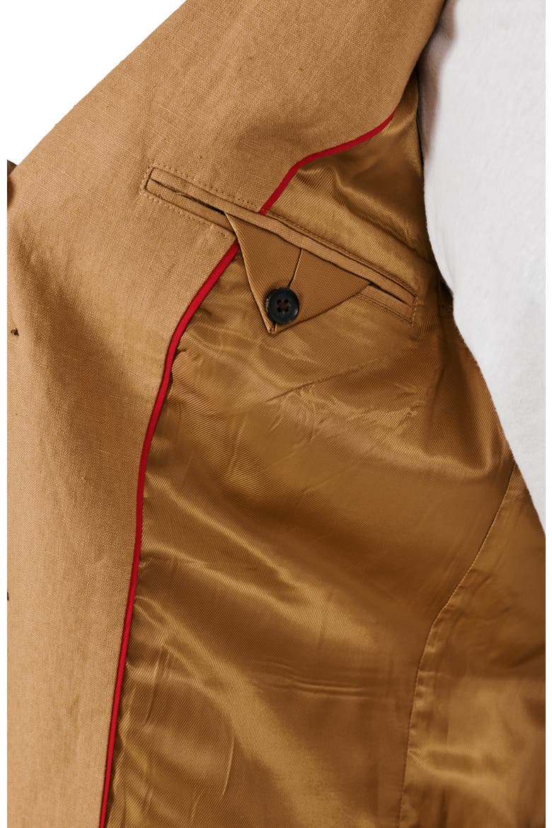 Belvedere Relaxed Linen Blazer, Alternate, color, Mustard
