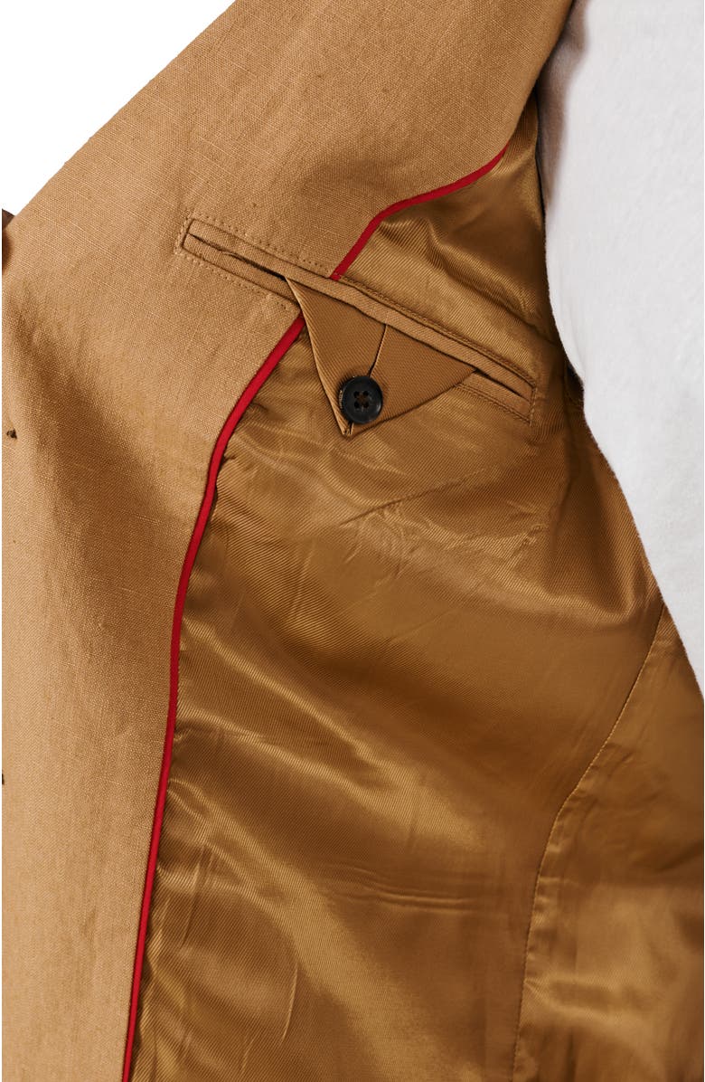 Aubin Belvedere Relaxed Linen Blazer, Alternate, color, Mustard