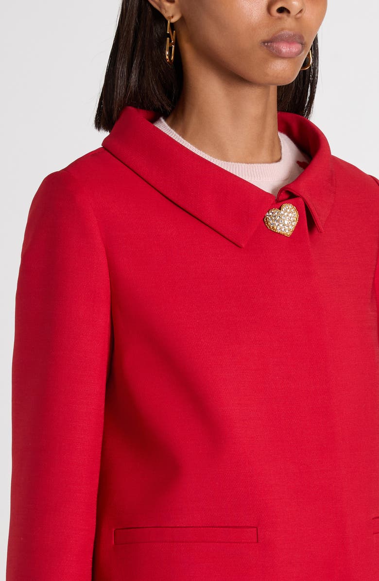 Valentino Garavani Crepe Couture Jacket, Alternate, color, Dark Red