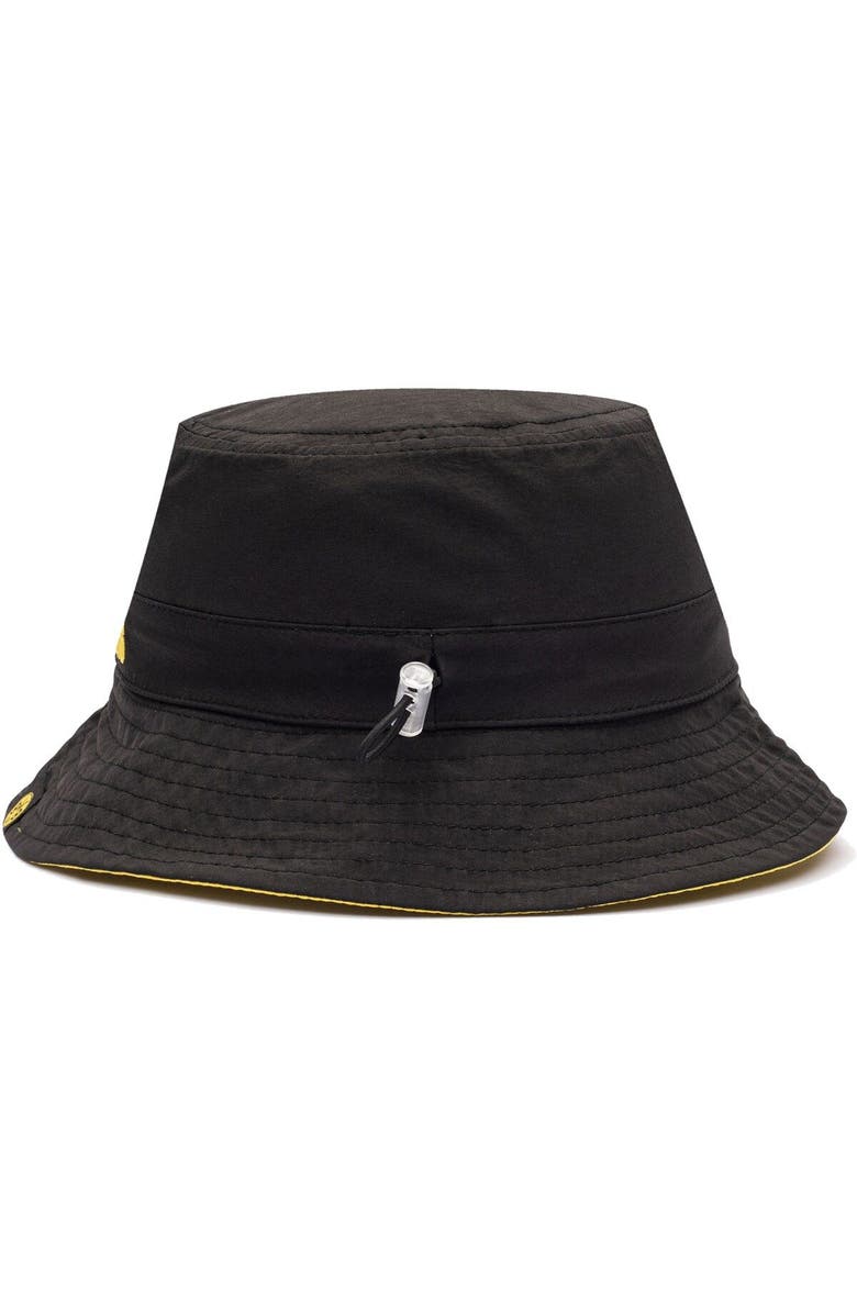 FAN INK Men's Black/Yellow Borussia Dortmund Terrain Reversible Adjustable Bucket Hat, Alternate, color, 