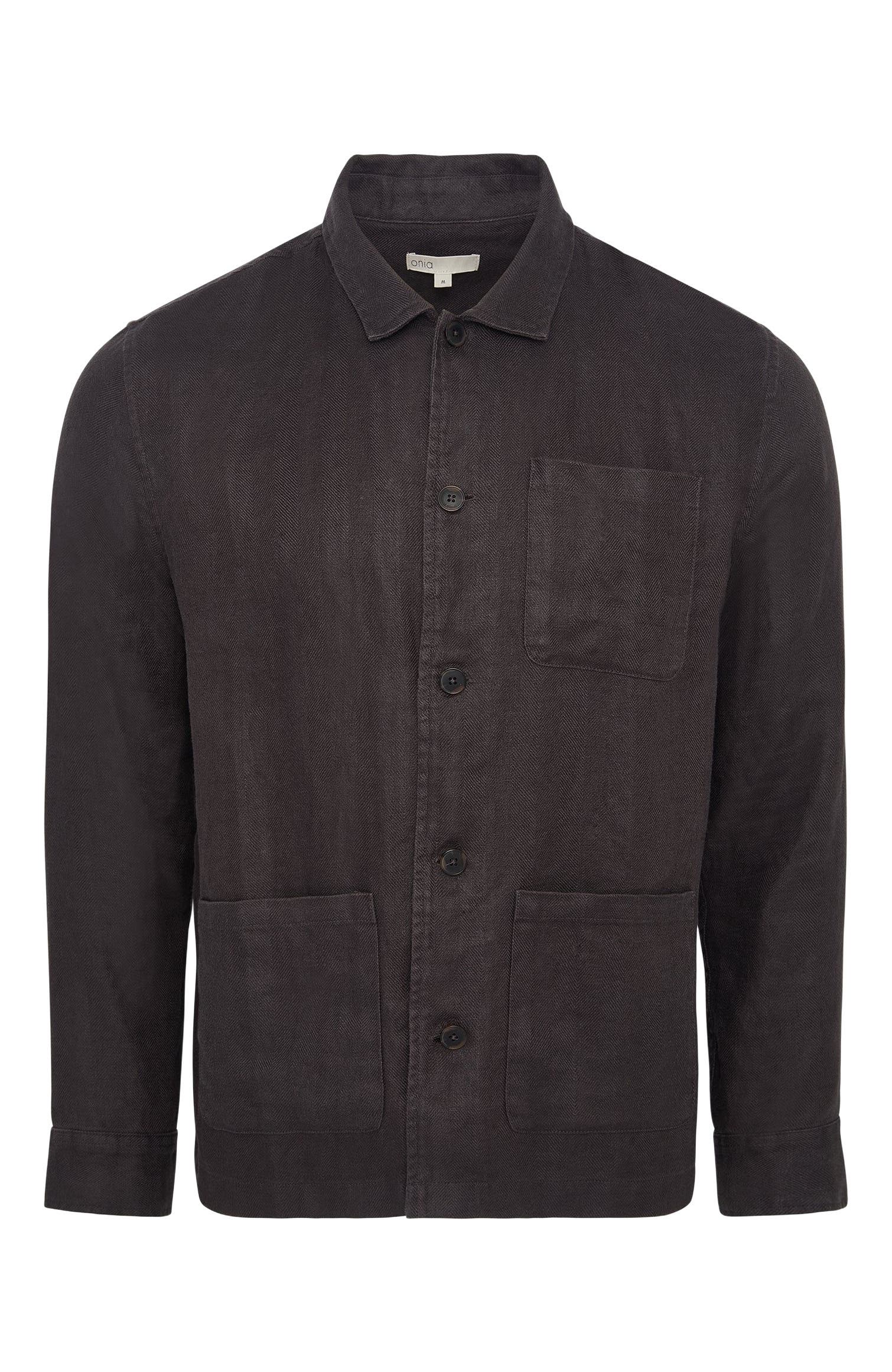 Linen Herringbone Overshirt - image 2