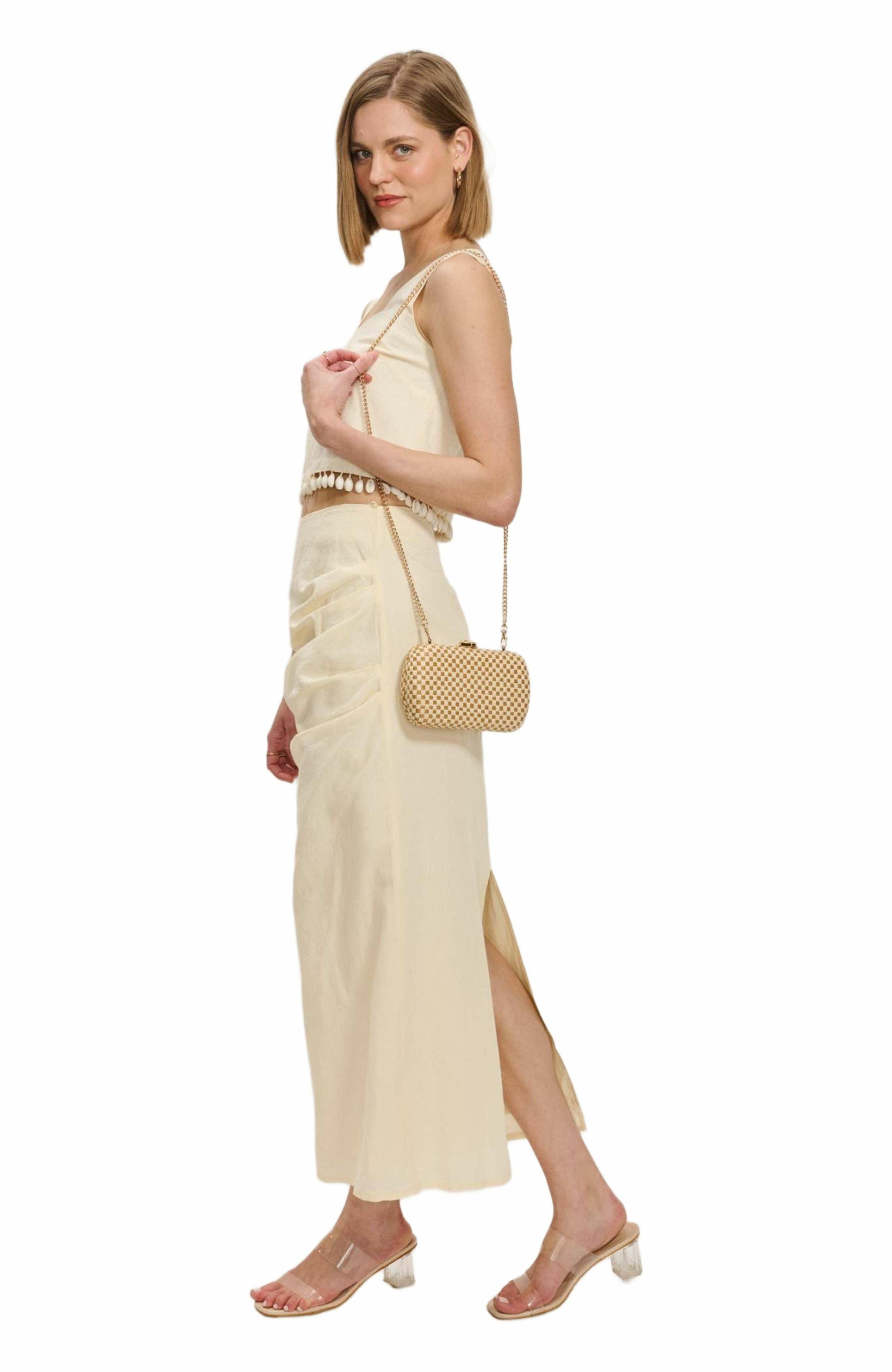 MODA LUXE Roxie Evening Bag, Alternate, color, Natural Tan