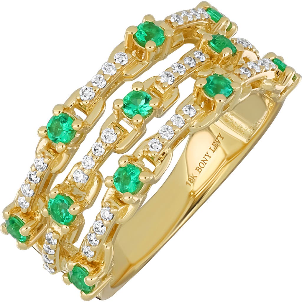 Bony Levy El Mar Emerald & Diamond 18k Gold Ring In Gold