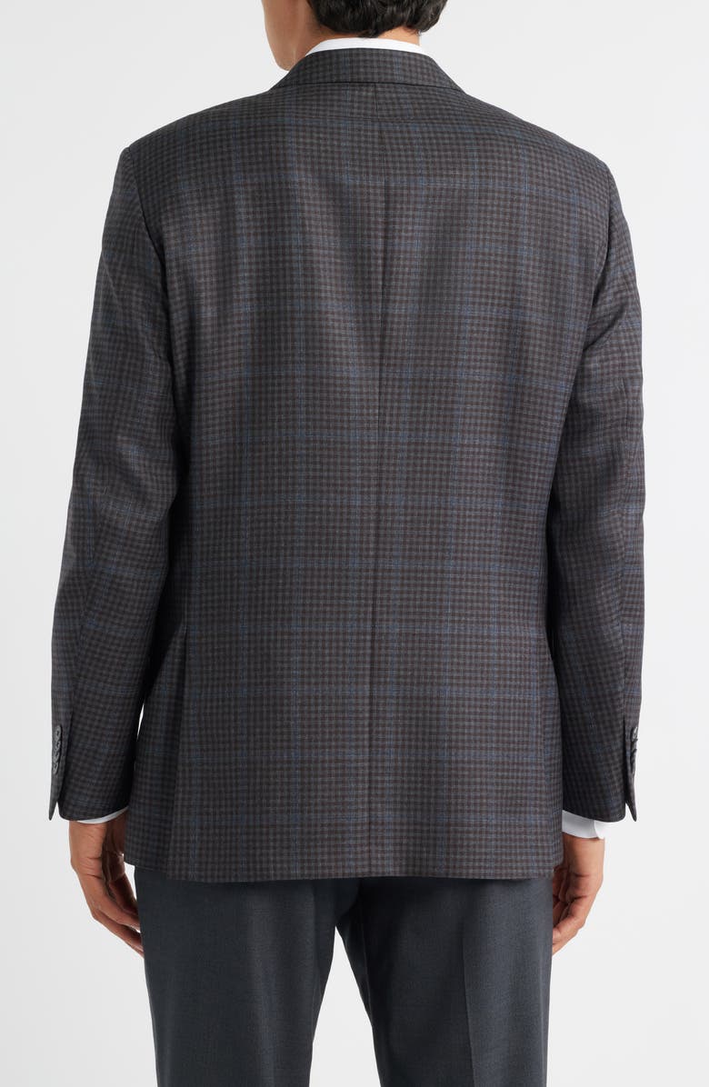 Peter Millar Flynn Classic Fit Brown Check Wool Sport Coat, Alternate, color, Brown
