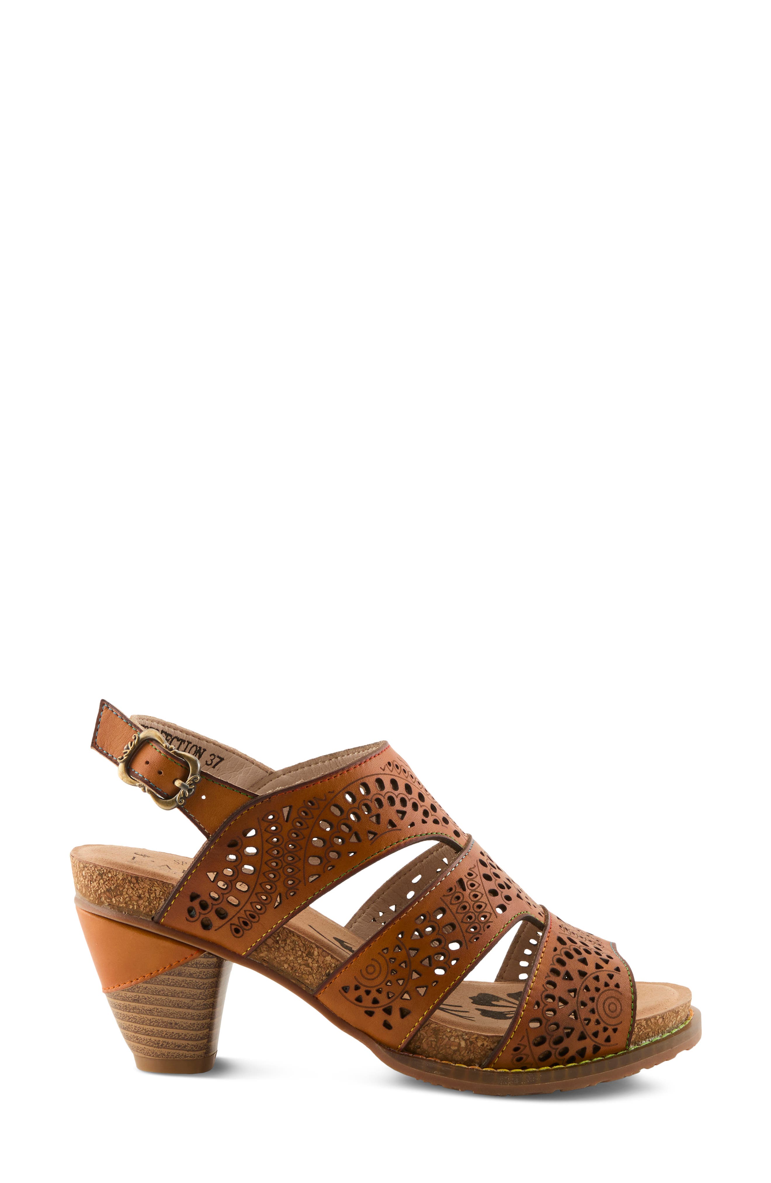 L'Artiste by Spring Step Perfdfection Cutout Sandal, Alternate, color, Camel