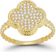 SPHERA MILANO Pavé Clover Ring