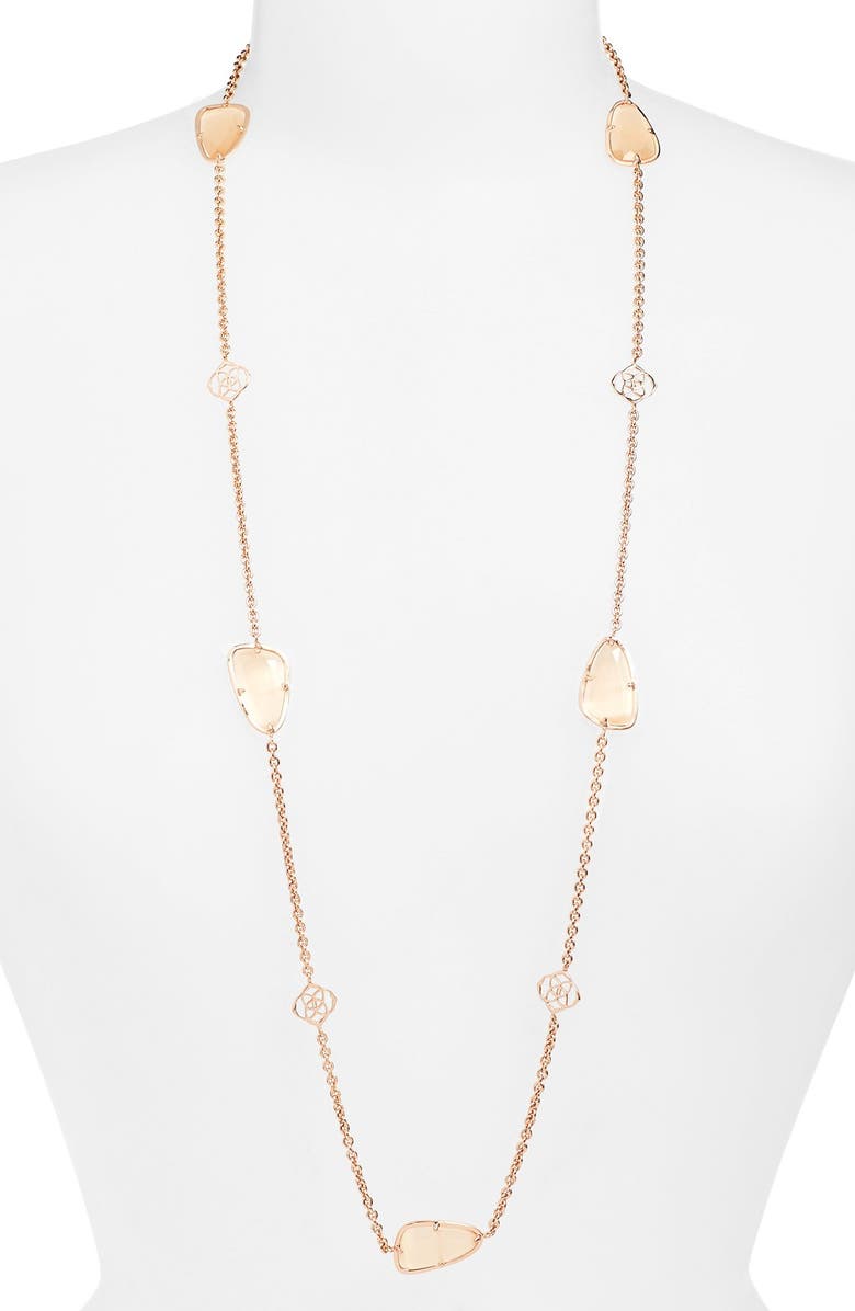 Kendra Scott 'Kinley' Long Station Necklace, Main, color, 